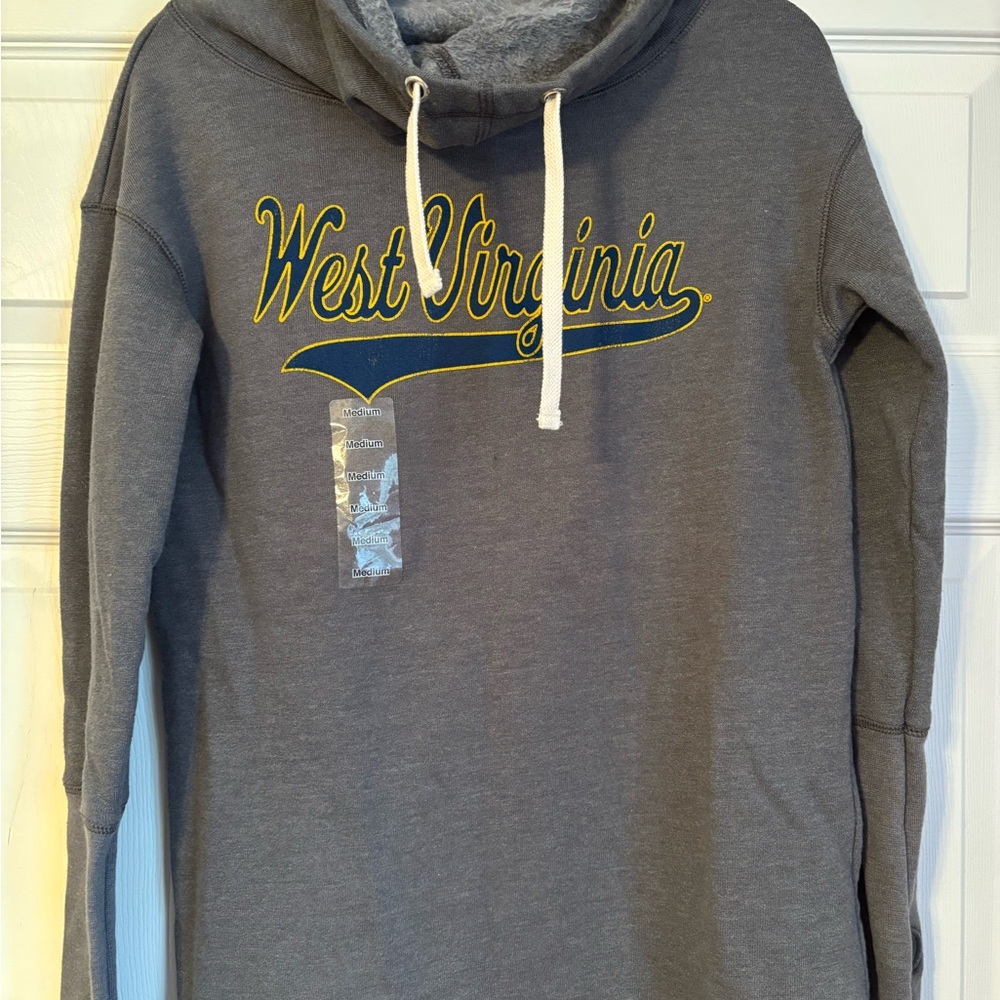 Gray West Virginia Womens Cowlneck